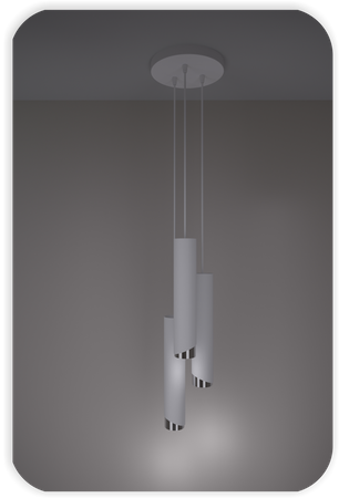 Lampy wiszące Bragi biało - srebrne