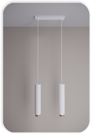 Lampy wiszące Idun biało - złote