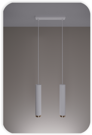 Lampy wiszące Idun biało - złote