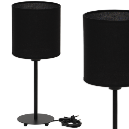 Lampka stołowa Magni czarna z czarnym abażurem