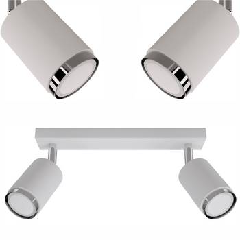 Plafony Idun biało - srebrne