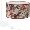 Lampa stojąca Magni Biała z Peony abażurem