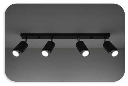 Plafony Bragi czarno - srebrne