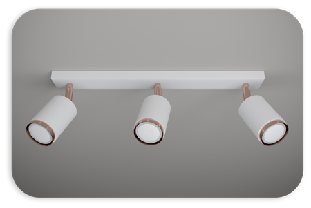 Plafony Idun biało - miedziane