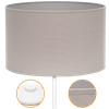 Lampa stojąca Magni Biała z Szary Vlora abażurem