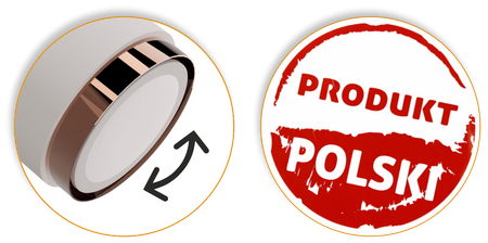 Plafony Idun biało - miedziane