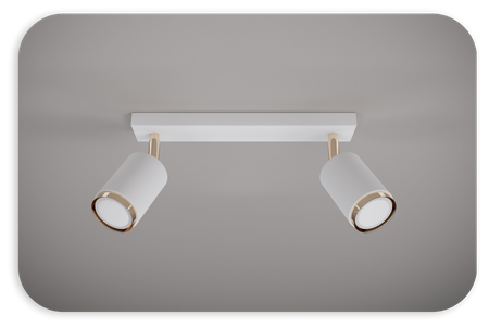 Plafony Idun biało - złote