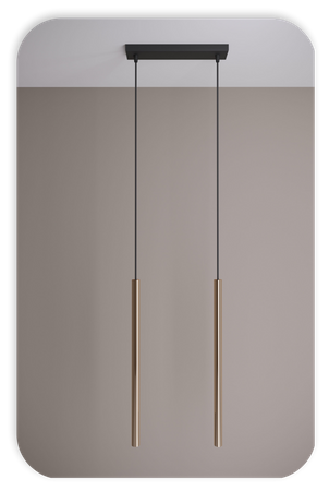 Lampy wiszące Modi czarno - złote