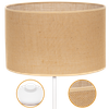 Lampa stojąca Magni Biała z Jutowym naturalnym abażurem