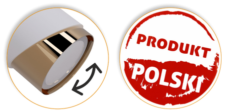 Plafony Bragi biało - złote