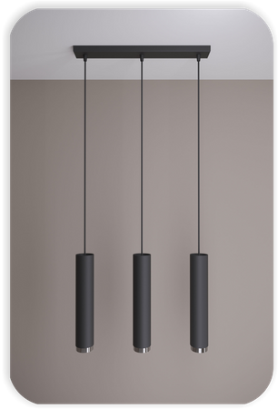 Lampy wiszące Idun czarno - srebrne