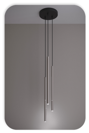 Lampy wiszące Modi czarno - srebrne