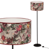 Lampa stojąca Magni Czarna z Peony abażurem