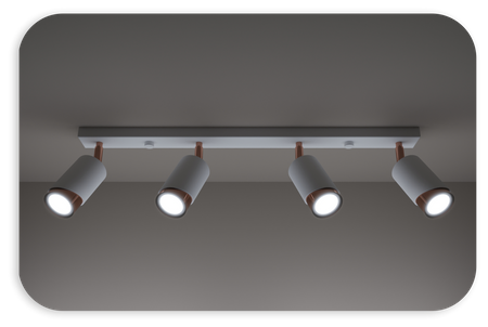 Plafony Bragi biało - miedziane