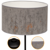 Lampa stojąca Magni Czarna z Szarym Concret abażurem