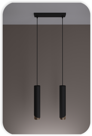 Lampy wiszące Bragi czarno - złote