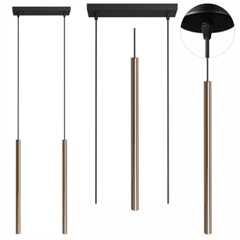 Lampy wiszące Modi czarno - złote