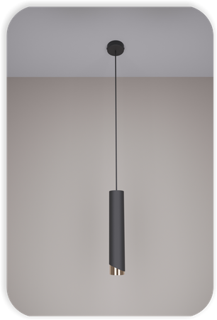 Lampy wiszące Bragi czarno - złote