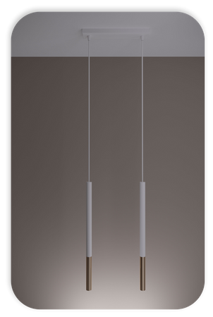 Lampy wiszące Frey biało - złote