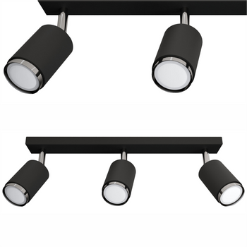 Plafony Idun czarno - srebrne