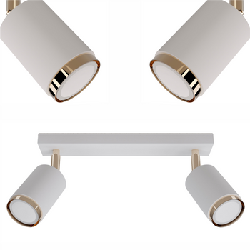 Plafony Idun biało - złote