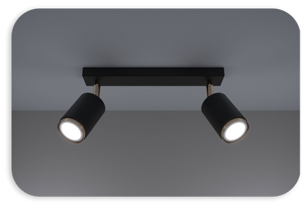 Plafony Idun czarno - złote