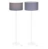 Lampa stojąca Magni Biała z Ciemnoszarym abażurem