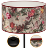 Lampa stojąca Magni Czarna z Peony abażurem