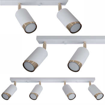 Plafony Bragi biało - złote