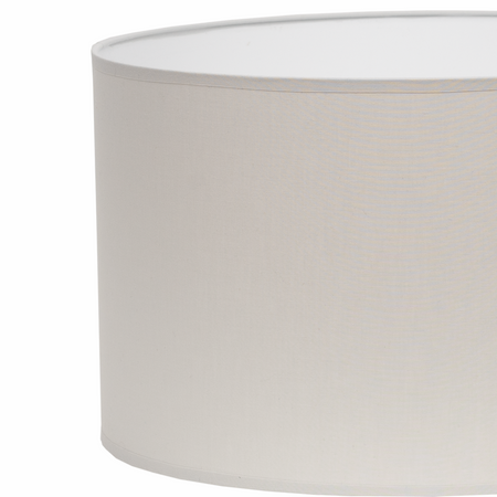 Lampa podłogowa Trigni biała z jasnoszarym abażurem