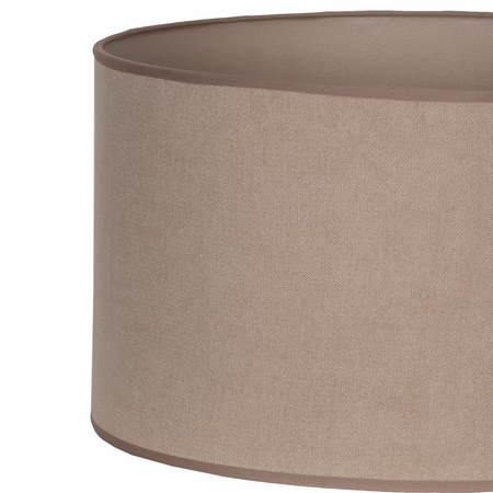 Lampa podłogowa Trigni biała z beżowym SOFT abażurem