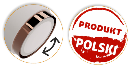 Plafony Idun biało - miedziane