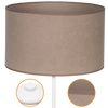 Lampa stojąca Magni Biała z Beżowym Soft abażurem