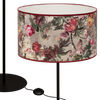 Lampa stojąca Magni Czarna z Peony abażurem