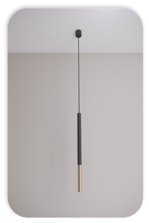 Lampy wiszące Frey czarno - złote