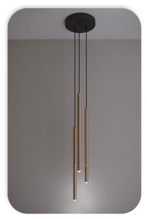 Lampy wiszące Modi czarno - złote