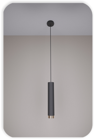 Lampy wiszące Idun czarno - złote