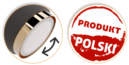 Plafony Idun czarno - złote