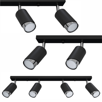 Plafony Bragi czarno - srebrne