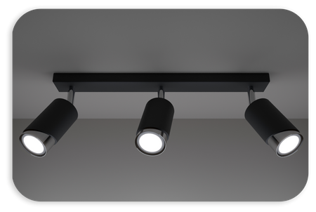 Plafony Bragi czarno - srebrne