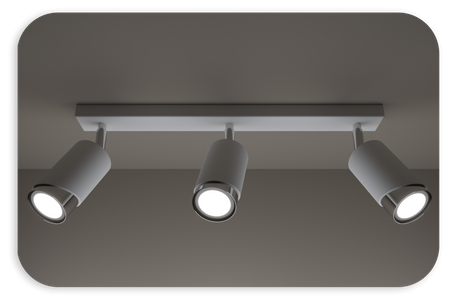 Plafony Bragi biało - srebrne