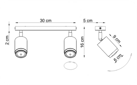 Plafony Idun czarno - miedziane