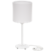 Lampka stołowa Magni biała z białym abażurem