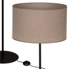 Lampa stojąca Magni Czarna z Beżowym Soft abażurem