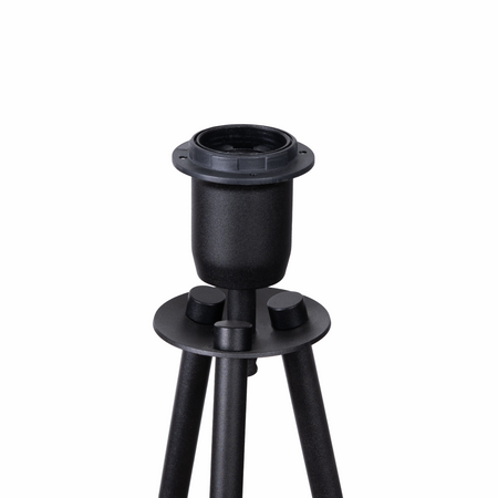 Lampa podłogowa Trigni czarna z białym abażurem