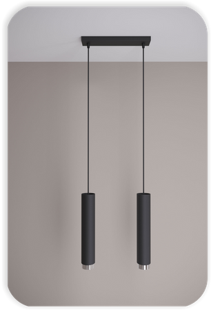 Lampy wiszące Idun czarno - srebrne