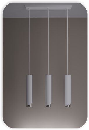 Lampy wiszące Bragi biało - srebrne