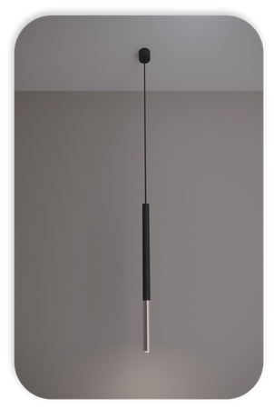 Lampy wiszące Frey czarno - srebrne