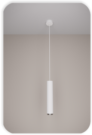 Lampy wiszące Idun biało - srebrne