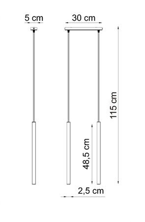 Lampy wiszące Modi czarno - srebrne